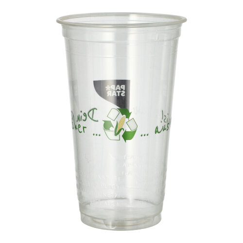 800 Trinkbecher PLA 0,5 l Ø 9,5 cm · 15,1 cm "Becher aus Mais" 14400 Trinkbecher PLA 0,5 l Ø 9,5 cm · 15,1 cm "Becher aus Mais"