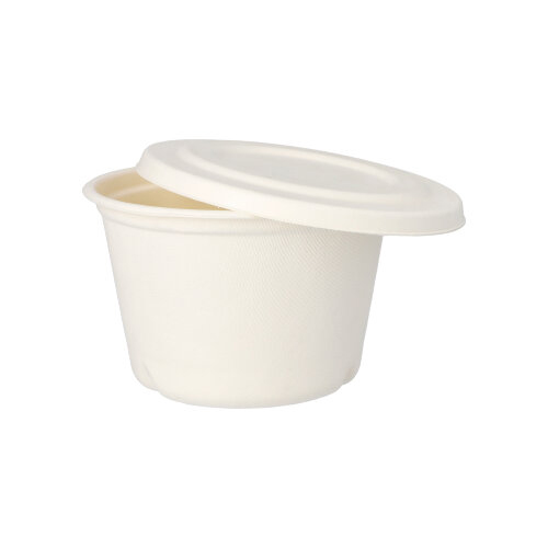 4000 Suppenbecher, Zuckerrohr "pure" 600 ml Ø 14 cm · 9 cm weiss