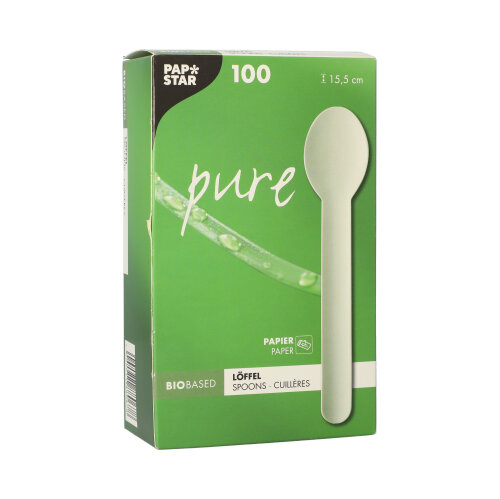 70000 Löffel, Papier "pure" 15,5 cm weiss