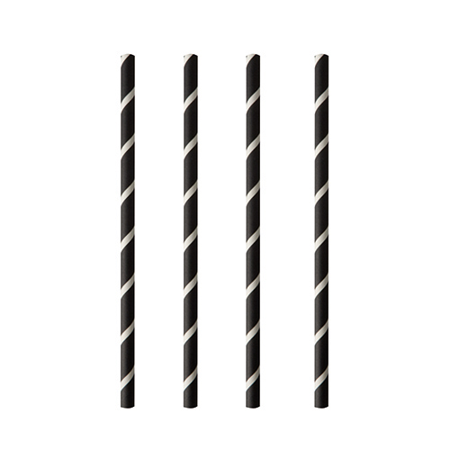 100 Shake-Halme, Papier Ø 8 mm · 20 cm schwarz/weiss "Stripes" 51200 Shake-Halme, Papier Ø 8 mm · 20 cm schwarz/weiss "Stripes"