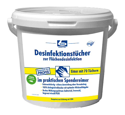 Dr. Becher Desinfektionstücher 29 cm x 30 cm weiss zur Flächendesinfektion