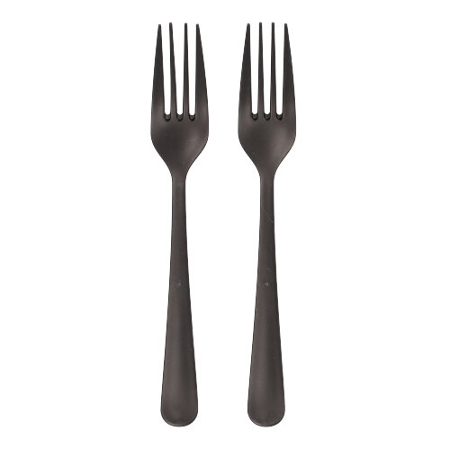 Circulware by Haval Mehrweg-Gabeln PP-MF 19 cm schwarz "Gaia" extra stabil, in Spenderbox