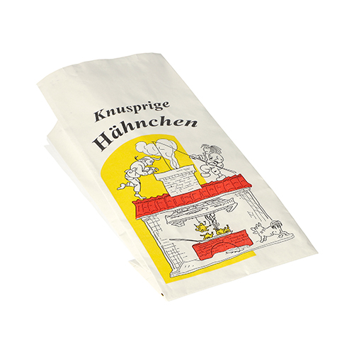 24000 Hähnchenbeutel, Papier mit Alu-Einlage 24 cm x 10,5 cm x 6 cm "Max & Moritz" 1/2