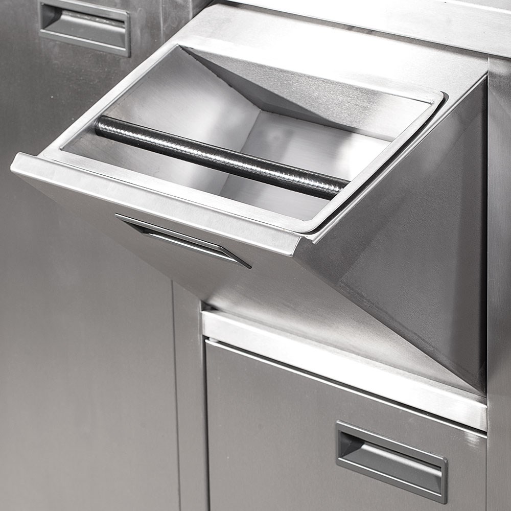 Edelstahl Arbeitstisch für Kaffeemaschine, mit Aufkantung, 1500 x 700 x 1000 mm (BxTxH)