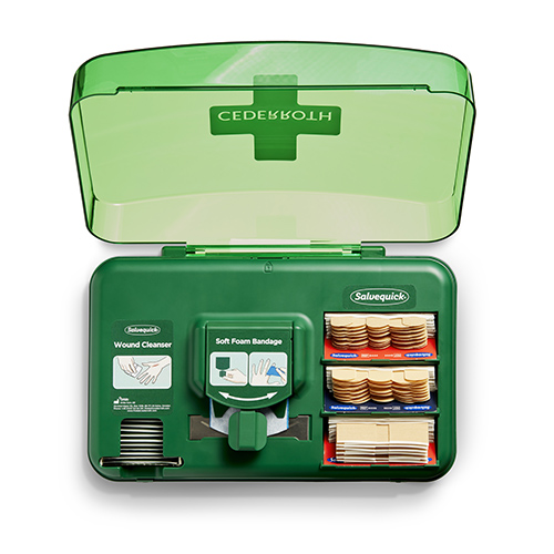 Cederroth Wound Care Dispenser, Pflasterspender 20,3 cm x 30,6 cm x 15,5 cm grün