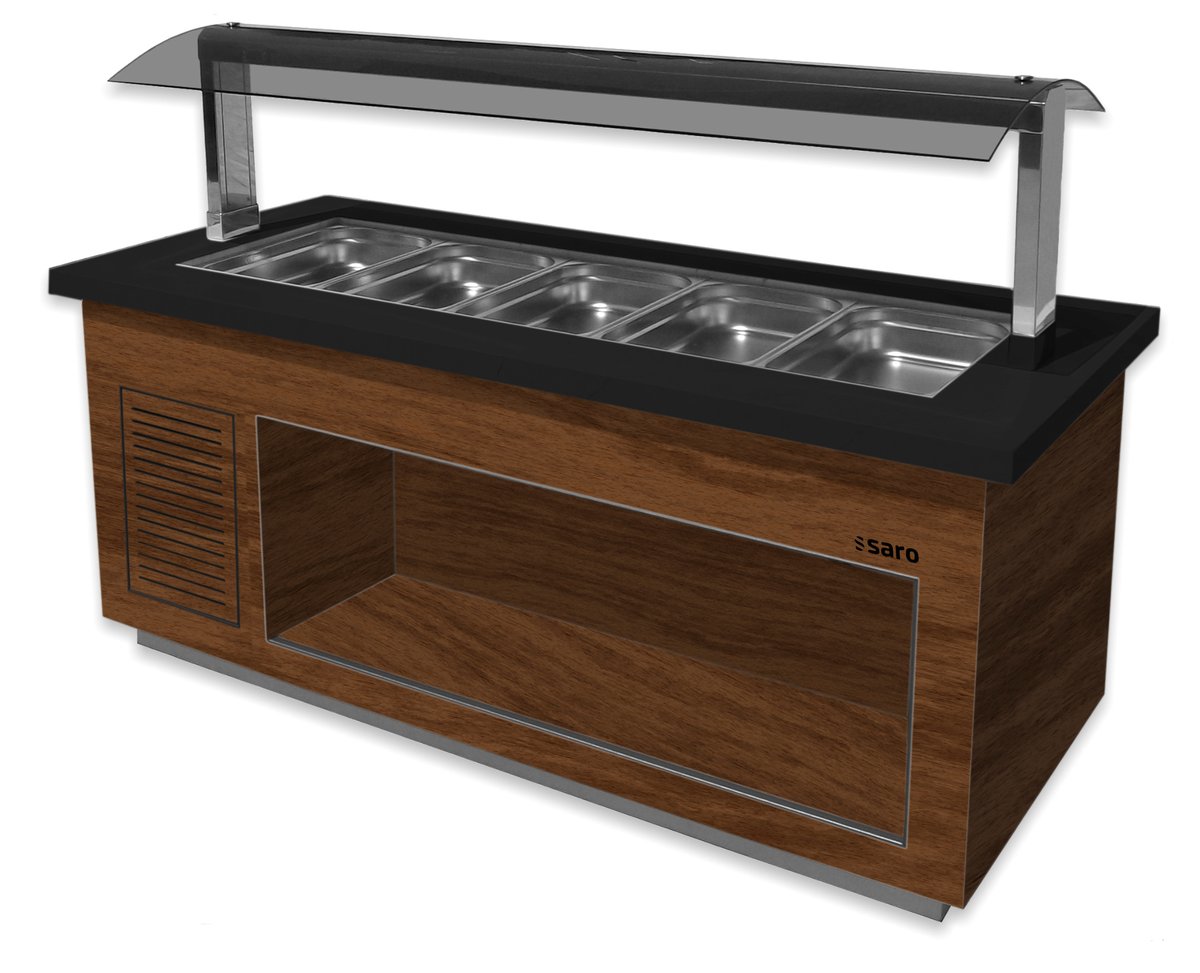 Salatbarfür6x1/1GN,ModellPREMIUMLINESB-K230Walnuss