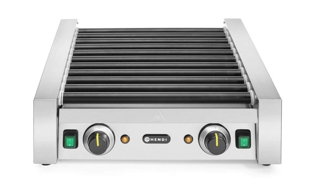 Rollengrill - 2 Zonen, HENDI, 11 Rollen, 230V/1180W, 530x525x(H)180mm