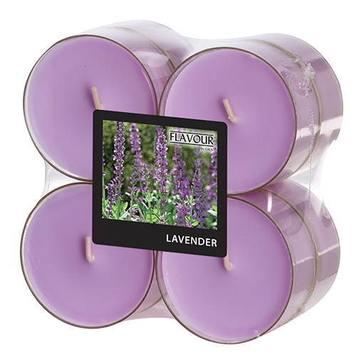 7200 "Flavour by GALA" Maxi Duftlichte Ø 59 mm · 24 mm violett - Lavender in Polycarbonathülle