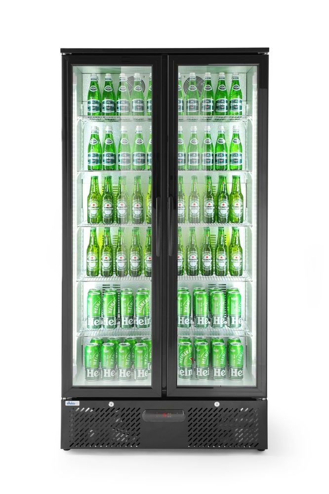 Bar-Kühlschrank mit Doppeltür, Arktic, 477L, Schwarz, 220-240V/365W, 900x530x(H)1820mm