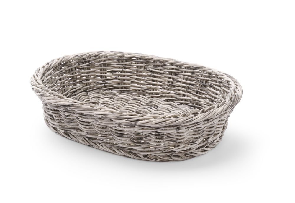 Brotkorb, oval, HENDI, Hellgrau, 320x230x(H)70mm