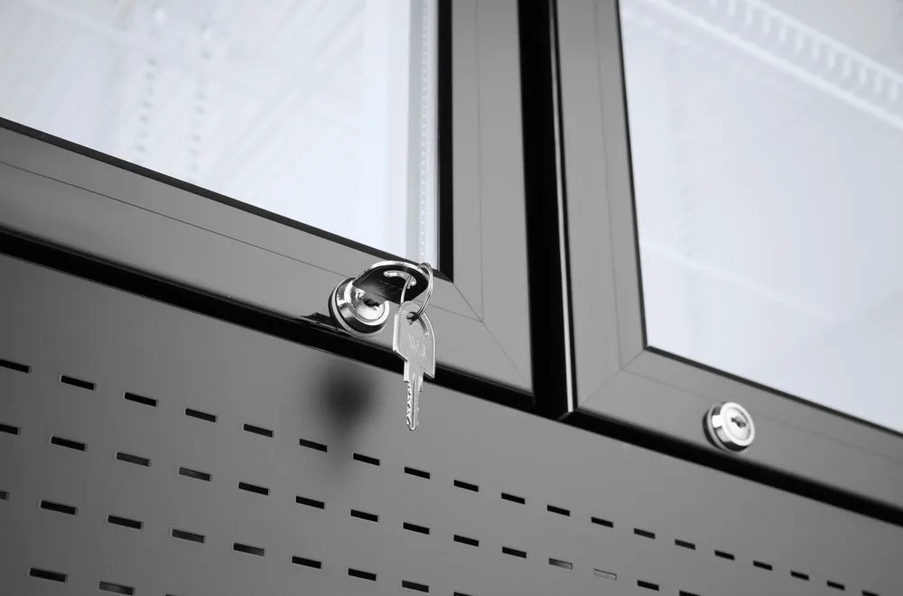 Rückwandkühlschrank mit hinterleuchteter Blende, zweitürig, Arktic, 512L, Schwarz, 220-240V/510W, 1120x585x(H)1900mm Rückwandkühlschrank mit hinterleuchteter Blende, zweitürig, Arktic, 512L, Schwarz, 220-240V/510W, 1120x585x(H)1900mm