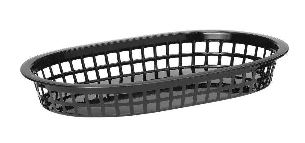 Servierkörbe im Fastfood-Stil, Schwarz, 6 Stk., 272x175x(H)38mm Servierkörbe im Fastfood-Stil, Schwarz, 6 Stk., 272x175x(H)38mm