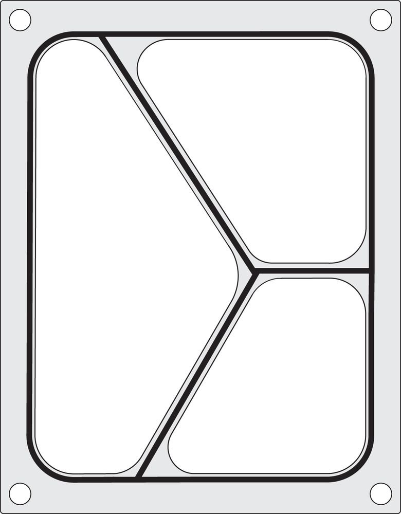 Matrize für Versiegelungsmaschine, HENDI, ein dreiteiliger Behälter (227x178 mm)