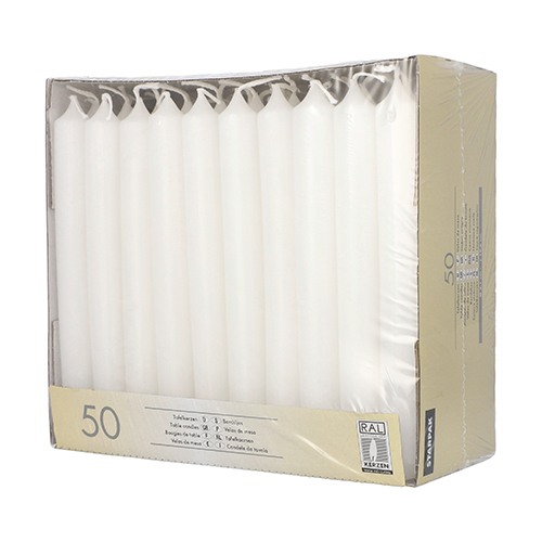 5600 Tafelkerzen Ø 2,1 cm · 19,6 cm weiss