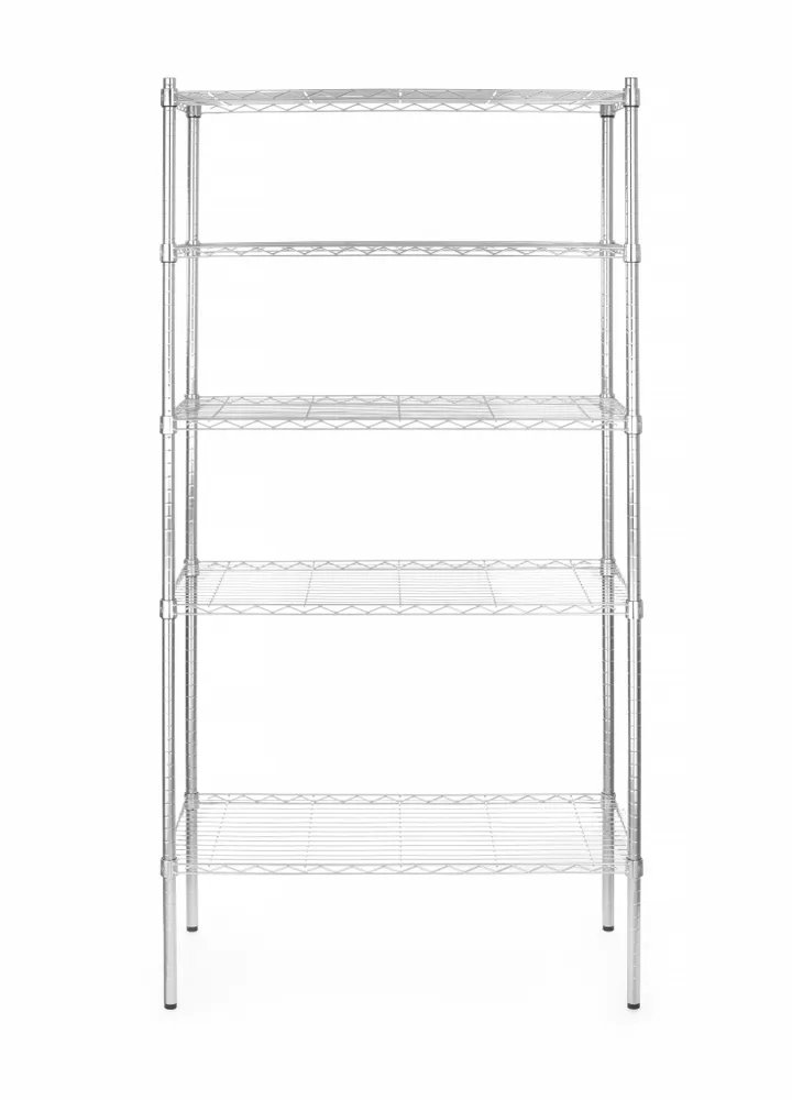 Lagerregal mit 5 Fächern, Chrom, 910x455x(H)1830mm