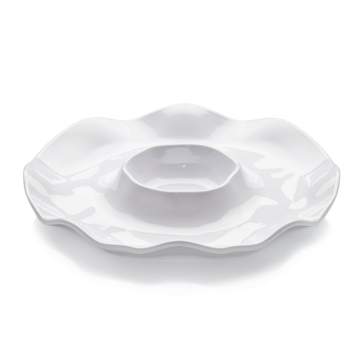 Chip & Dip Platte Q Squared Ruffle Round Ø 40,6 cm