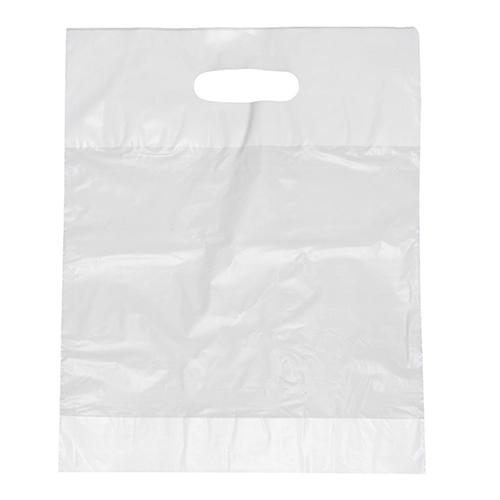 10800 Griffloch-Tragetaschen, HDPE 50 cm x 45 cm x 8 cm weiss