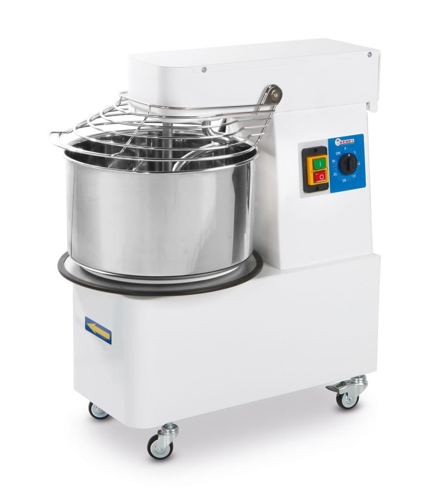 Spiralmischer mit festem Kopf und Schüssel., HENDI, 56 kg/h, 16L, 230V/750W, 378x690x(H)730mm