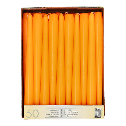 50 Leuchterkerzen Ø 2,2 cm · 25 cm orange 7200 Leuchterkerzen Ø 2,2 cm · 25 cm orange