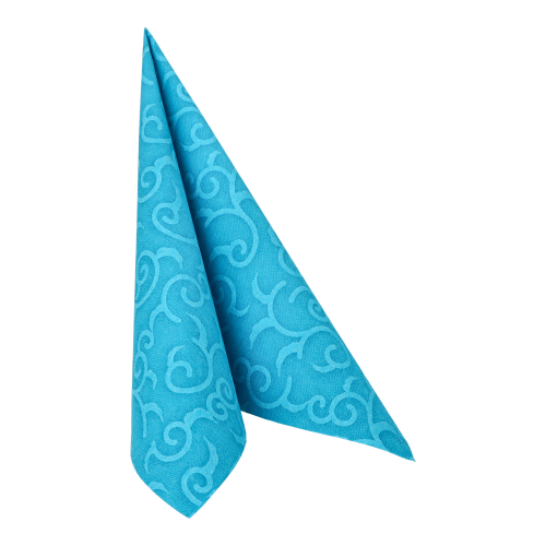 12500 Servietten "ROYAL Collection" 1/4-Falz 40 cm x 40 cm türkis "Casali"