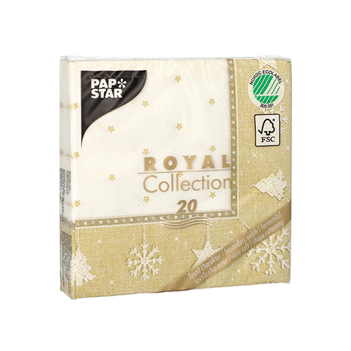 280 Servietten "ROYAL Collection" 1/4-Falz 25 cm x 25 cm gold "X-Mas" 29400 Servietten "ROYAL Collection" 1/4-Falz 25 cm x 25 cm gold "X-Mas"