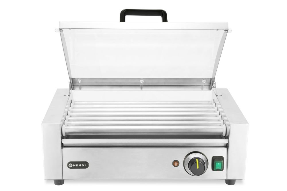 Rollengrill, 1-Zone mit Energiesparabdeckung, 7 Rollen, 230V/620W, 566x375x(H)259mm