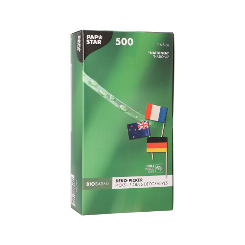 5000 Deko-Picker 8 cm "Nationen" 375000 Deko-Picker 8 cm "Nationen"