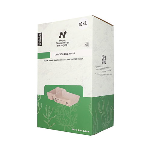 80 Snacktrays, Pappe "NOTPLA" 3,5 cm x 8,5 cm x 16,5 cm braun 5760 Snacktrays, Pappe "NOTPLA" 3,5 cm x 8,5 cm x 16,5 cm braun