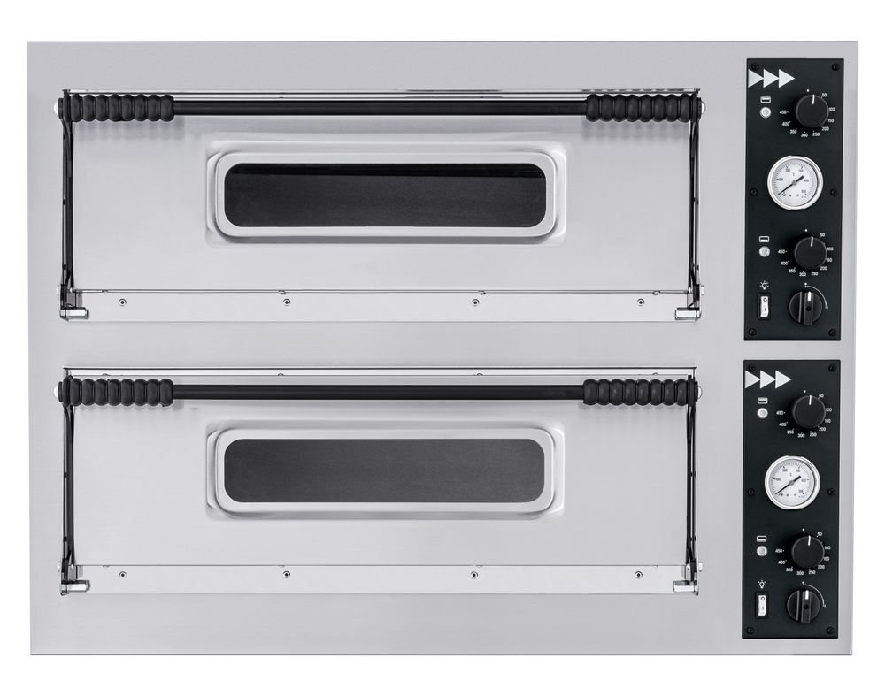 Pizzaofen BASIC XXL 66, HENDI, 2 Kammern, 400V/18000W, 1365x968x(H)745mm Pizzaofen BASIC XXL 66, HENDI, 2 Kammern, 400V/18000W, 1365x968x(H)745mm