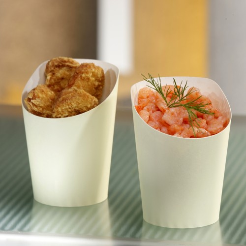 27000 Snackbecher, Pappe "To Go" 0,16 l Ø 7,5 cm · 9,9 cm beige