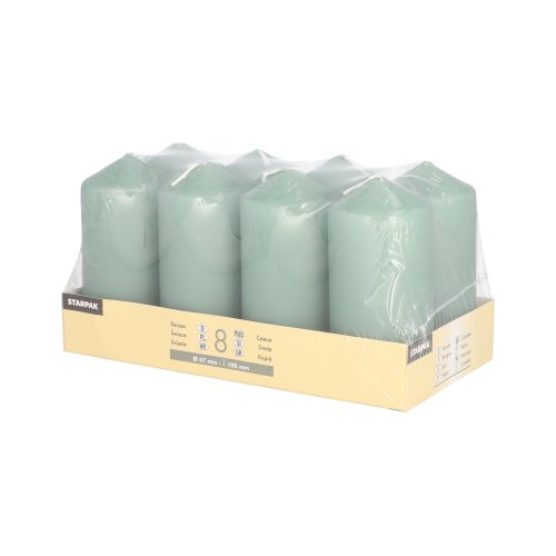 2304 Stumpenkerzen Ø 47 mm · 100 mm blaugrün