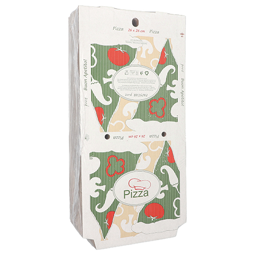 100 Pizzakartons, Cellulose "pure" eckig 26 cm x 26 cm x 3 cm 1800 Pizzakartons, Cellulose "pure" eckig 26 cm x 26 cm x 3 cm