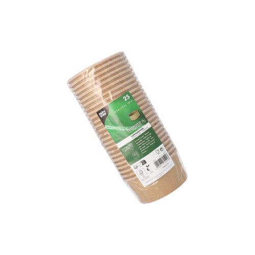 25 Suppenbecher, Pappe rund 180 ml Ø 9,8 cm · 4,9 cm braun 7000 Suppenbecher, Pappe rund 180 ml Ø 9,8 cm · 4,9 cm braun