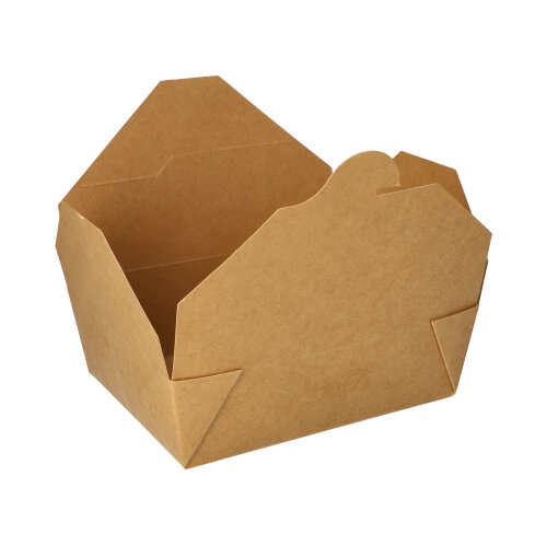 1200 Lunchboxen, Pappe "pure" 1000 ml 5,5 cm x 13,5 cm x 16,8 cm braun