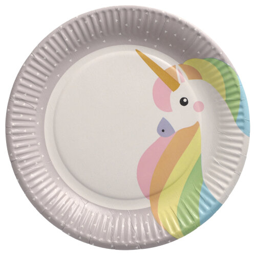 12000 Teller, Pappe rund Ø 23 cm "Unicorn"
