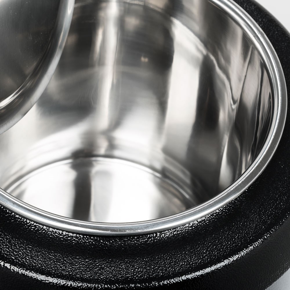 Elektrischer Suppentopf, schwarz, bauchige Form mit Digital-Display, 10 Liter