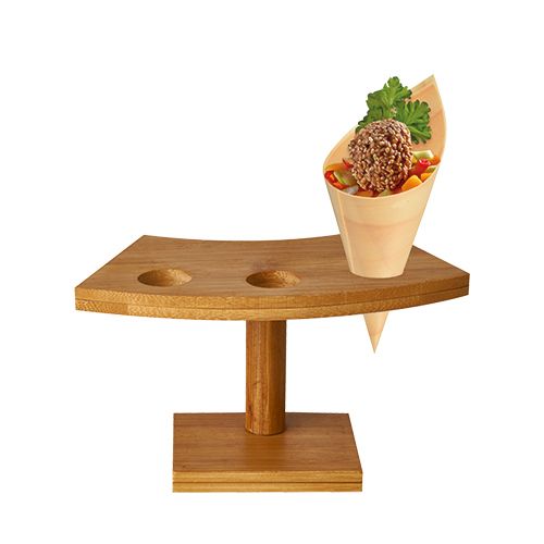 504 Tray, Bambus "pure" 9 cm x 16 cm x 7,6 cm für 3 Spitztüten