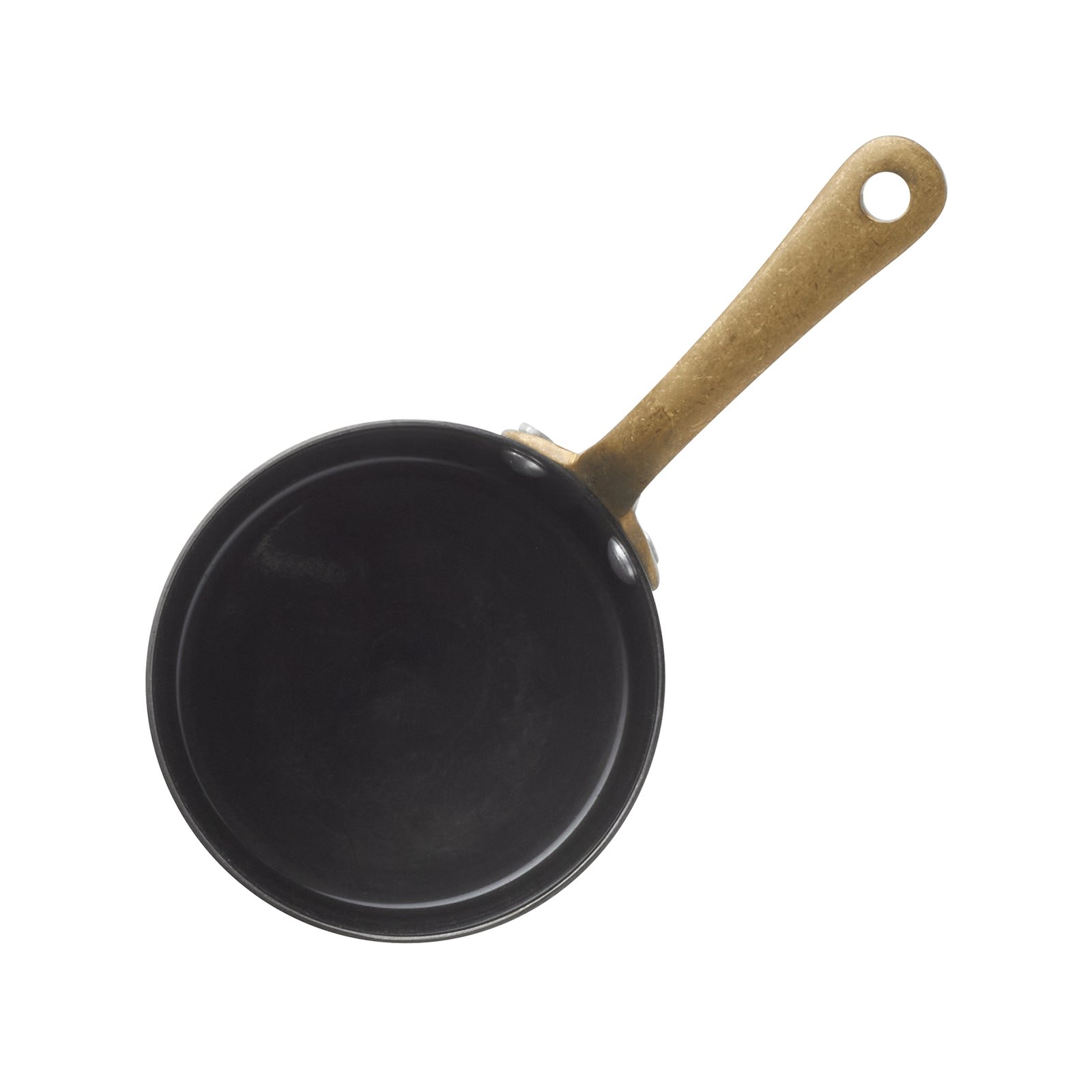 Serviertopf STEEL & STYLE, mit Messinggriff, 280 ml, Ø 9 cm, schwarz, Messing, PVD, Chromnickelstahl