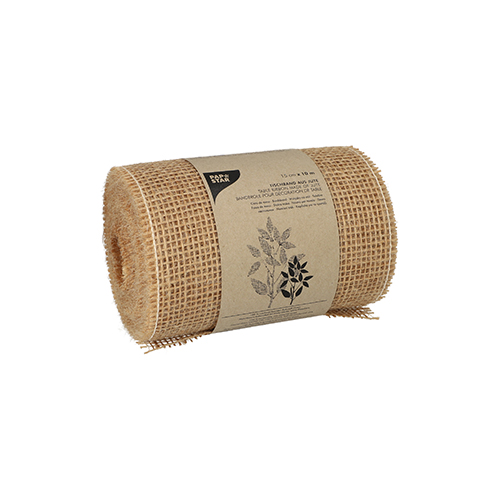 1 Dekoband Jute 10 m x 15 cm natur auf Rolle