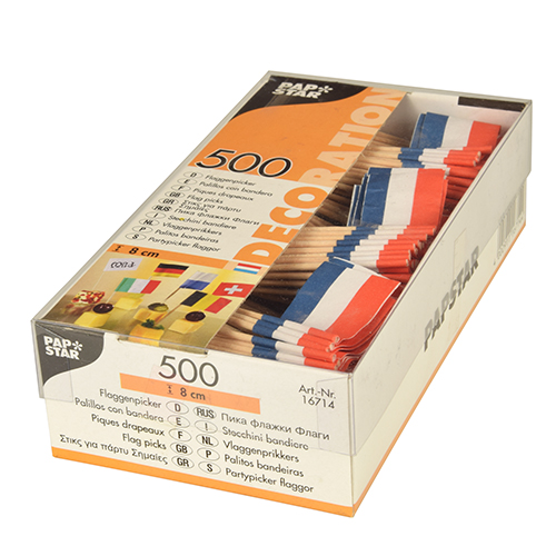 5000 Deko-Picker 8 cm "Niederlande" 375000 Deko-Picker 8 cm "Niederlande"