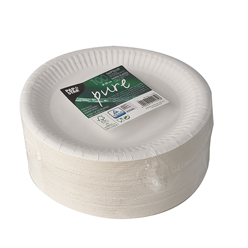 20000 Teller, Pappe "pure" rund Ø 20 cm weiss