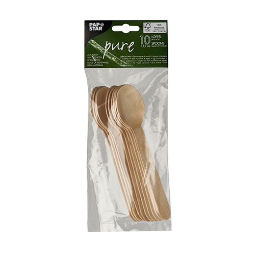 10 Löffel, Holz "pure" 15,7 cm 43200 Löffel, Holz "pure" 15,7 cm