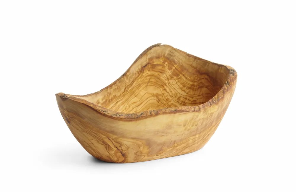 Dekorative Schale aus Olivenholz, 300x190x(H)110mm