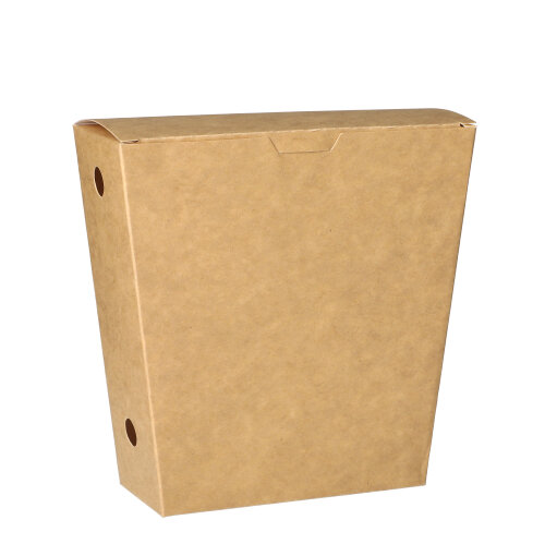 8550 Pommes-Frites-Schütte, Pappe "pure" 4,3 cm x 14,5 cm x 11 cm braun mit Klappdeckel