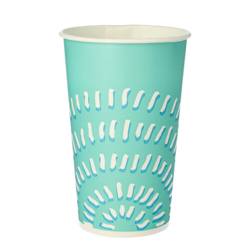 18000 Trinkbecher für Kaltgetränke, Pappe 0,4 l Ø 8,97 cm · 13,5 cm türkis