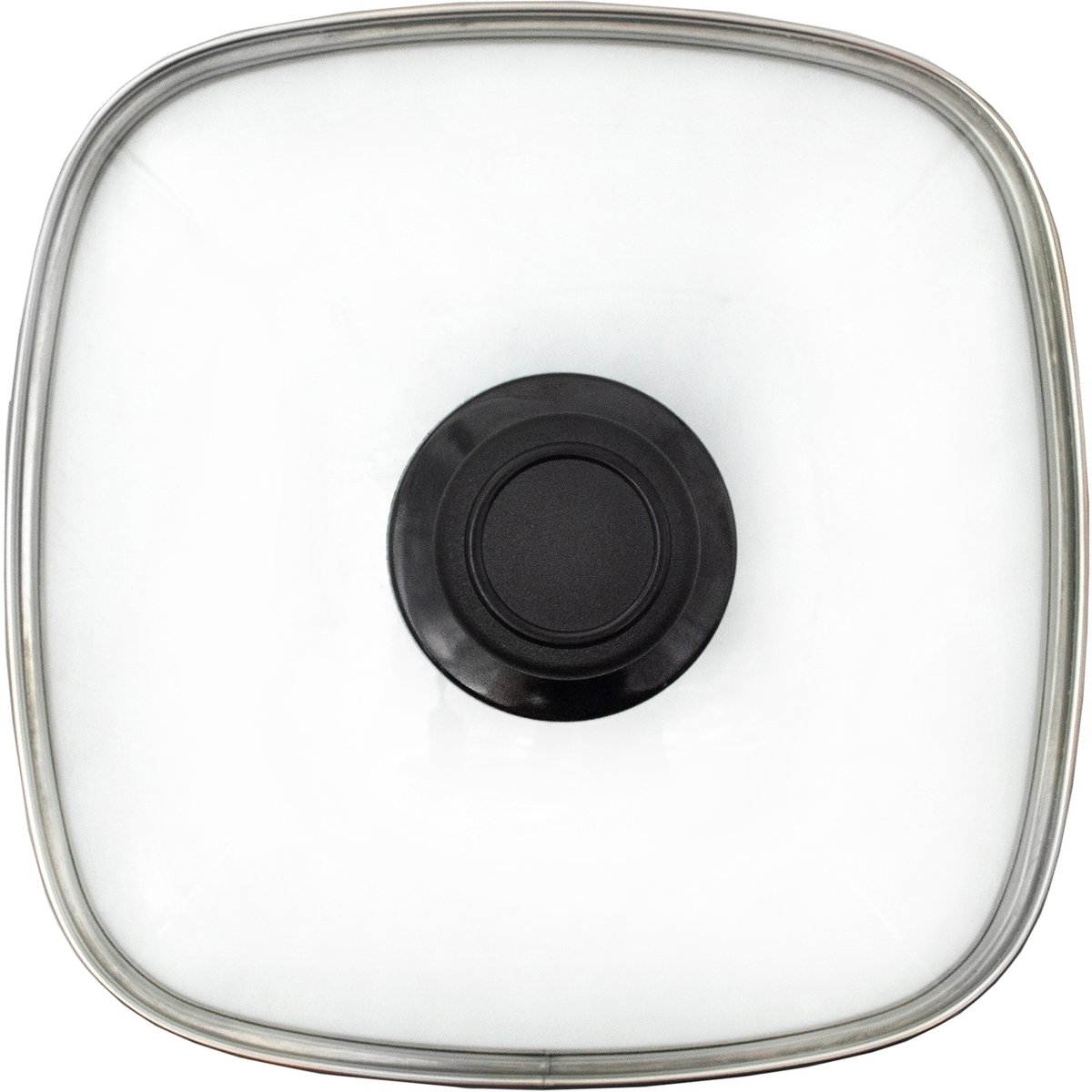 Vollglasdeckel,eckig28x28cm,inkl,Deckelknopf