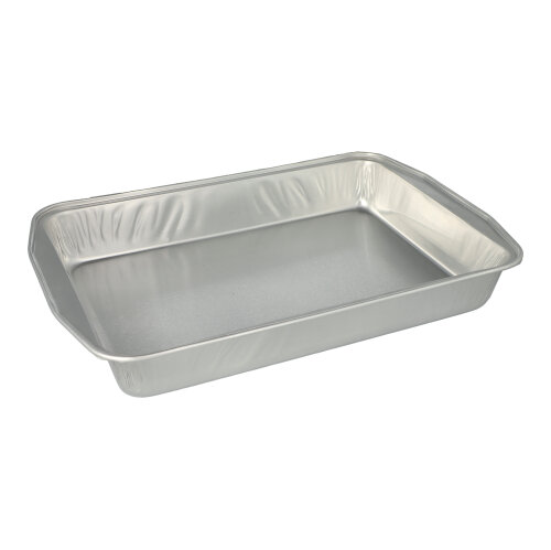 600 Bratschalen, Alu eckig 3,15 l 5 cm x 25 cm x 36,6 cm silber
