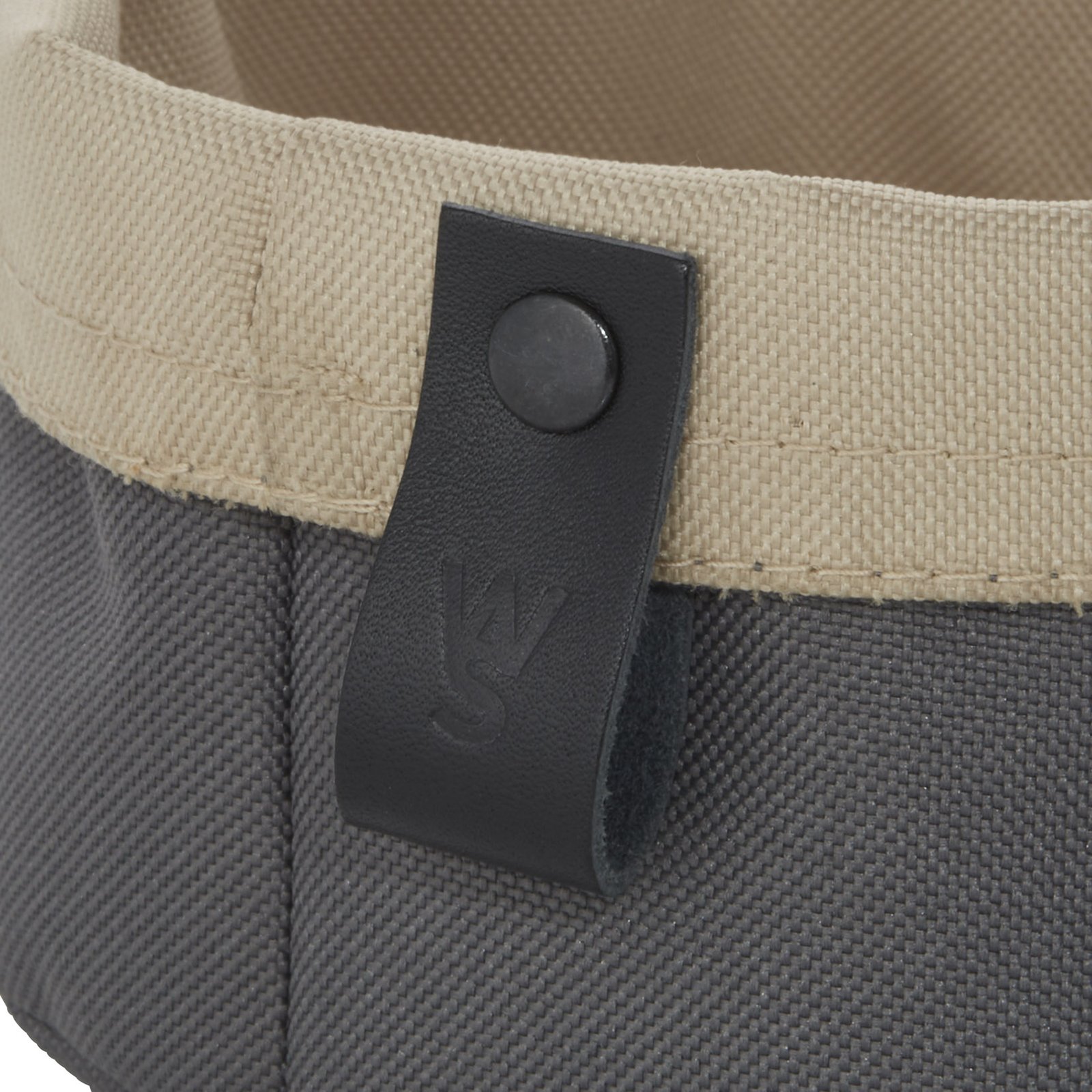 Brottasche FLIP TETRON, Ø 17 cm, Höhe 11 cm, light grey/light khaki, Tetron