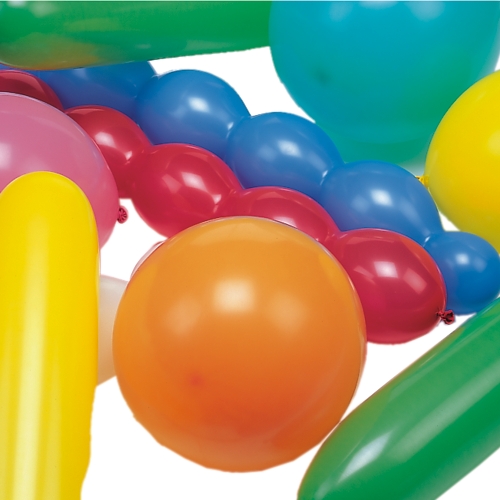47250 Luftballons farbig sortiert "verschiedene Formen", extra groß