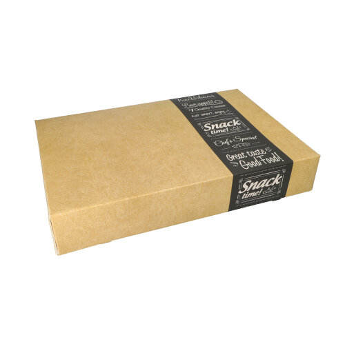 800 Transport- und Catering-Kartons "pure" eckig 8 cm x 31,5 cm x 46,2 cm "Good Food" mittel